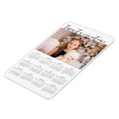 Eenvoudige elegante fotomagneet met kalender 2019 magneet (Linkerzijde)