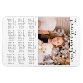 Eenvoudige elegante fotomagneet met kalender 2019 magneet (Horizontaal)