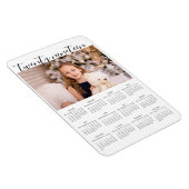 Eenvoudige elegante fotomagneet met kalender 2019 magneet (Rechterzijde)