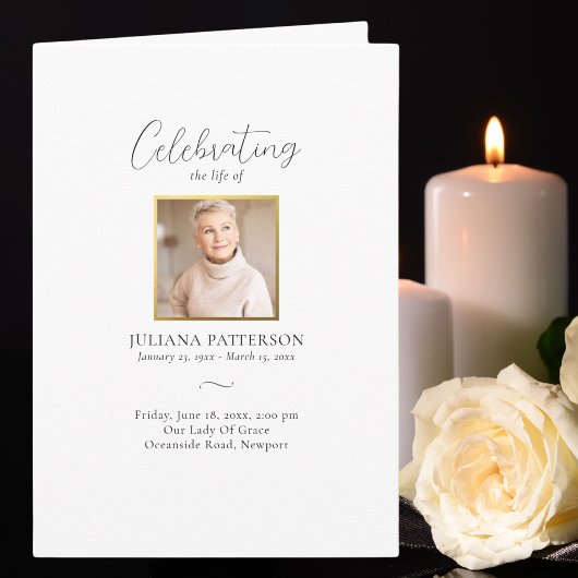 Eenvoudige Elegante Foto's Viering van het Leven B Programma