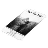 Eenvoudige elegante foto's Weddenschap Modern Blac Magneet (Linkerzijde)