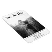 Eenvoudige elegante foto's Weddenschap Modern Blac Magneet (Rechterzijde)