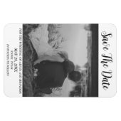 Eenvoudige elegante foto's Weddenschap Modern Blac Magneet (Horizontaal)