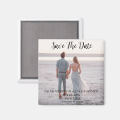 Eenvoudige elegante foto's Weddenschap Modern Whim Magneet (Voorkant / Achterkant)