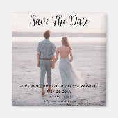 Eenvoudige elegante foto's Weddenschap Modern Whim Magneet (Voorkant)