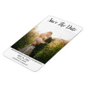 Eenvoudige elegante foto's Weddenschap Modern Whim Magneet (Linkerzijde)