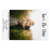 Eenvoudige elegante foto's Weddenschap Modern Whim Magneet (Horizontaal)