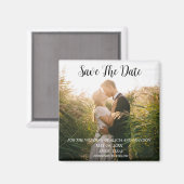 Eenvoudige elegante foto's Weddenschap Modern Whim Magneet (Voorkant / Achterkant)