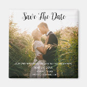 Eenvoudige elegante foto's Weddenschap Modern Whim Magneet (Voorkant)