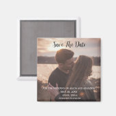 Eenvoudige elegante foto's Weddenschap Modern Whim Magneet (Voorkant / Achterkant)