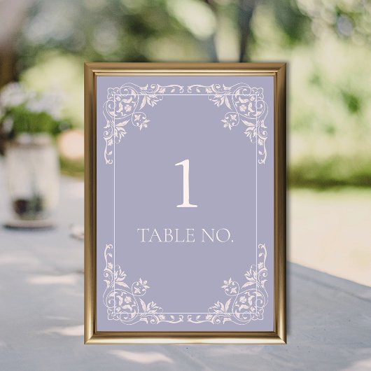 Eenvoudige elegante Franse Lila  grens Kaart