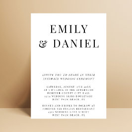 Eenvoudige elegante gedurfde intieme gerechtsgebou kaart