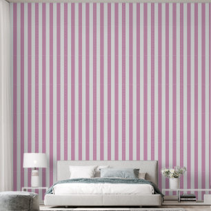 Eenvoudige elegante gedurfde roze streep behang