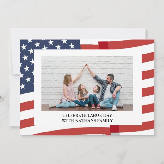 Eenvoudige Elegante Gelukkige Dag van de Arbeid Fo (Voorkant)