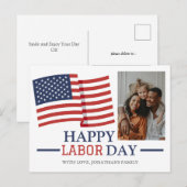 Eenvoudige Elegante Gelukkige Dag van de Arbeid me Briefkaart (Voorkant / Achterkant)
