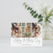 Eenvoudige Elegante Gelukkige Moeders Dag drie fot Feestdagenkaart (Staand voorkant)