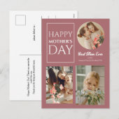Eenvoudige Elegante Gelukkige Moeders Dag drie fot Feestdagenkaart (Voorkant / Achterkant)