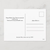 Eenvoudige Elegante Gelukkige Moeders Dag drie fot Feestdagenkaart (Achterkant)