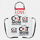 Eenvoudige Elegante Gelukkige Valentijnsdag Kat Ma Schort (Voorkant)