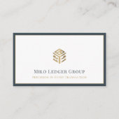 Eenvoudige elegante geometrische Logo Visitekaartje (Voorkant)