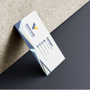 Eenvoudige elegante geometrische visitekaartje