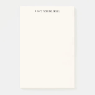 Eenvoudige elegante gepersonaliseerde lerarennota post-it® notes
