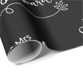 Eenvoudige Elegante Gepersonaliseerde Naam Wedding Cadeaupapier (Rol Hoek)