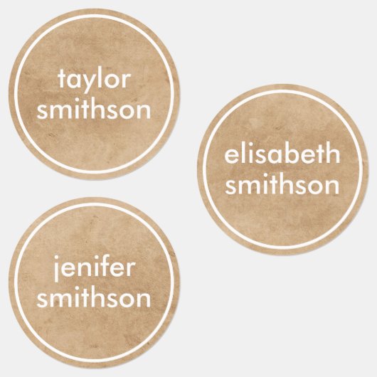 Eenvoudige Elegante Geslacht Neutrale Voeg Uw Naam Labels (Groep)