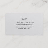 Eenvoudige elegante gespikkelde zwarte canvas look visitekaartje (Achterkant)