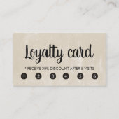 Eenvoudige Elegante Getextureerde Beige Schoonheid Klantenkaartje (Voorkant)