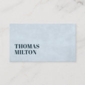 Eenvoudige Elegante getextureerde lichtblauwe cons Visitekaartje (Voorkant)