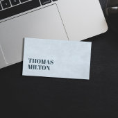 Eenvoudige Elegante getextureerde lichtblauwe cons Visitekaartje