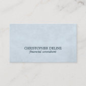 Eenvoudige Elegante getextureerde lichtblauwe cons Visitekaartje (Voorkant)