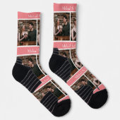 Eenvoudige Elegante Gift Valentijnsdag Paar Foto Sokken (Rechts)