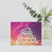 Eenvoudige elegante glitter Tree kerst Feestdagenkaart (Staand voorkant)