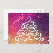 Eenvoudige elegante glitter Tree kerst Feestdagenkaart (Voorkant / Achterkant)