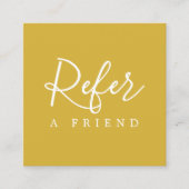 Eenvoudige Elegante Golden White Referral Kaart (Voorkant)
