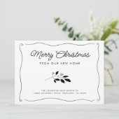 Eenvoudige elegante golvende grens vakantie verpla aankondiging (Staand voorkant)