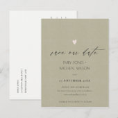 EENVOUDIGE ELEGANTE GOUDEN AMBACHTTYPOGRAFIE SPAAR AANKONDIGINGSKAART (Voorkant / Achterkant)