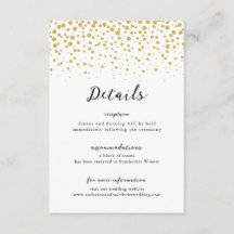 Eenvoudige Elegante Gouden Confetti Bruiloft