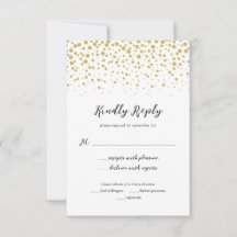 Eenvoudige Elegante Gouden Confetti Huwelijksreact