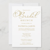 Eenvoudige Elegante Gouden Folie Script Bridal Bru Kaart (Voorkant)