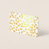 Eenvoudige Elegante Gouden Hartjes Valentijnsdag Folie Kaarten (Voorkant)