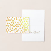 Eenvoudige Elegante Gouden Hartjes Valentijnsdag Folie Kaarten (Display)