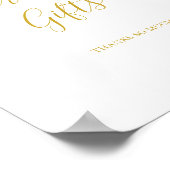 Eenvoudige Elegante Gouden Kaarten en Cadeaus Bord Poster (Hoek)