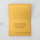 Eenvoudige elegante gouden kerstbomen kaart (Binnen)