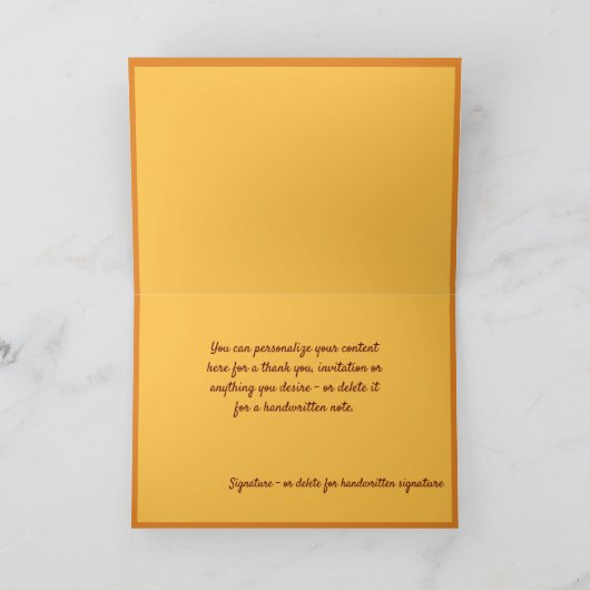 Eenvoudige elegante gouden kerstbomen kaart (Binnen)