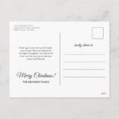 Eenvoudige Elegante Gouden Lijst 2 Foto Kerstmis Feestdagenkaart (Achterkant)