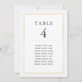 Eenvoudige Elegante Gouden Lijst Vier Douane Zitte Kaart (Voorkant)