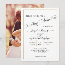 Eenvoudige Elegante Gouden Minimalistische Script Kaart